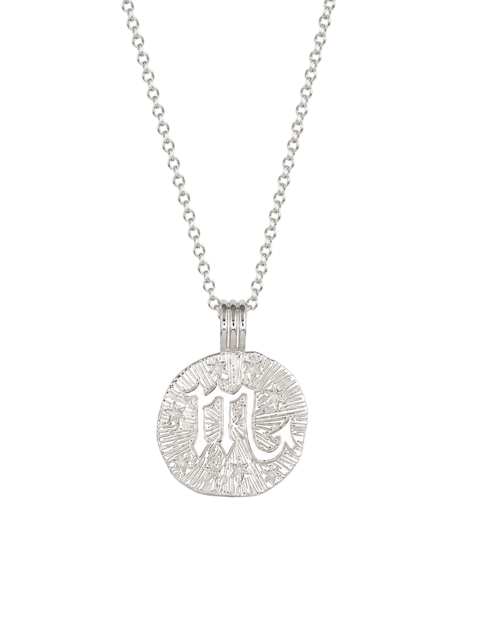 Sun in scorpio necklace - sterling silver
